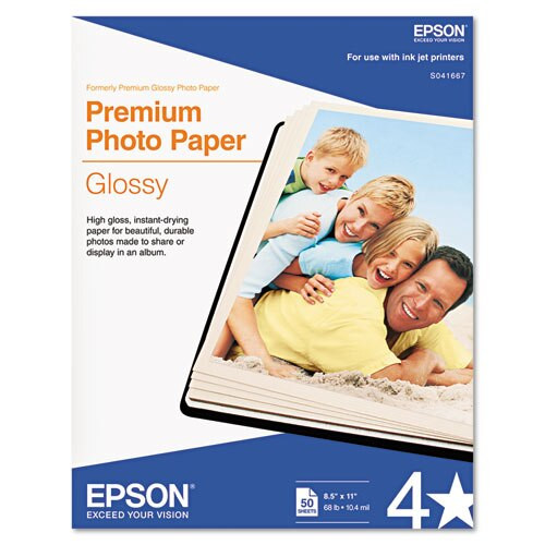 Premium Photo Paper, 10.4 Mil, 8.5 X 11, Semi-gloss White, 20/pack Premium Photo Paper, 10.4 Mil, 8.5 X 11, Semi-gloss White, 20/pack