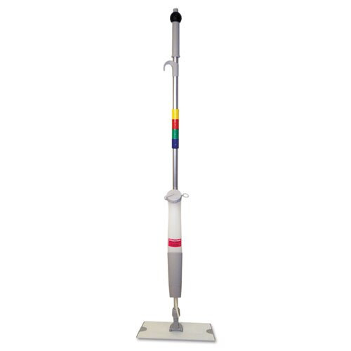 Bucketless Microfiber Mop System, 5 X 18 Head, 59" Handle, Blue/gray Bucketless Microfiber Mop System, 5 X 18 Head, 59" Handle, Blue/gray