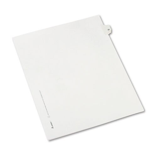 Preprinted Legal Exhibit Side Tab Index Dividers, Allstate Style, 10-tab, 22, 11 X 8.5, White, 25/pack Preprinted Legal Exhibit Side Tab Index Dividers, Allstate Style, 10-tab, 22, 11 X 8.5, White, 25/pack