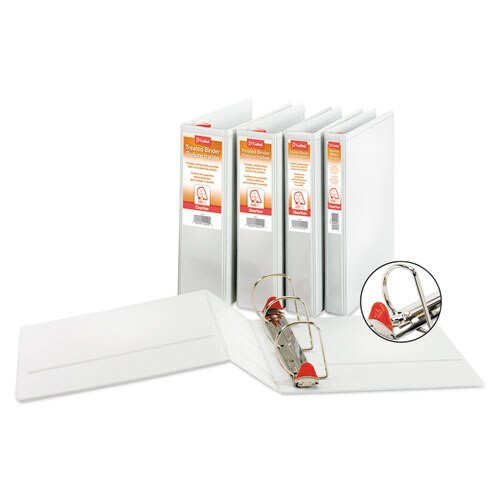 Treated Clearvue Locking Slant-d Ring Binder, 3 Rings, 3" Capacity, 11 X 8.5, White Treated Clearvue Locking Slant-d Ring Binder, 3 Rings, 3" Capacity, 11 X 8.5, White