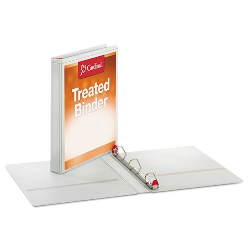 Treated Clearvue Locking Slant-d Ring Binder, 3 Rings, 1" Capacity, 11 X 8.5, White Treated Clearvue Locking Slant-d Ring Binder, 3 Rings, 1" Capacity, 11 X 8.5, White