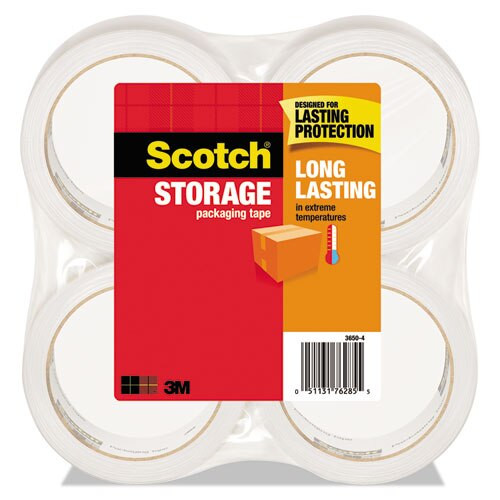 Storage Tape, 3" Core, 1.88" X 54.6 Yds, Clear, 4/pack Storage Tape, 3" Core, 1.88" X 54.6 Yds, Clear, 4/pack