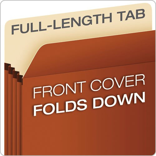 Pocket File, 3.5" Expansion, Legal Size, Red Fiber Pocket File, 3.5" Expansion, Legal Size, Red Fiber