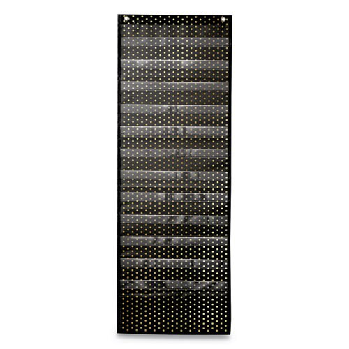 Deluxe Scheduling Pocket Chart, 13 Pockets, 13w X 36h, Black Deluxe Scheduling Pocket Chart, 13 Pockets, 13w X 36h, Black