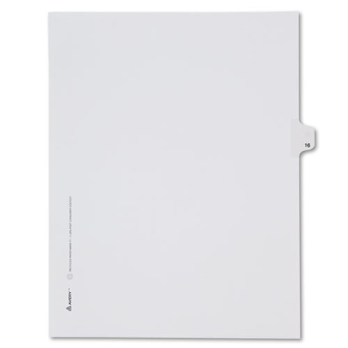Preprinted Legal Exhibit Side Tab Index Dividers, Allstate Style, 10-tab, 16, 11 X 8.5, White, 25/pack Preprinted Legal Exhibit Side Tab Index Dividers, Allstate Style, 10-tab, 16, 11 X 8.5, White, 25/pack