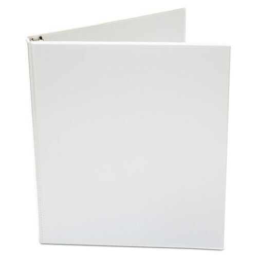 Economy Round Ring View Binder, 3 Rings, 0.5" Capacity, 11 X 8.5, White