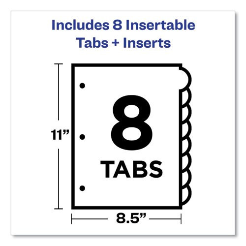 Insertable Big Tab Dividers, 8-tab, Letter Insertable Big Tab Dividers, 8-tab, Letter