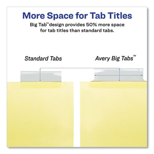 Insertable Big Tab Dividers, 8-tab, Letter Insertable Big Tab Dividers, 8-tab, Letter