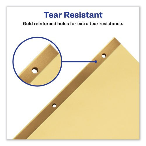 Preprinted Laminated Tab Dividers W/gold Reinforced Binding Edge, 31-tab, Letter Preprinted Laminated Tab Dividers W/gold Reinforced Binding Edge, 31-tab, Letter