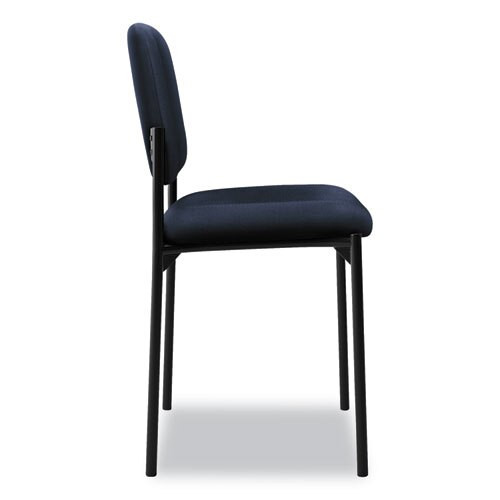 Vl606 Stacking Guest Chair Without Arms, Navy Seat/navy Back, Black Base Vl606 Stacking Guest Chair Without Arms, Navy Seat/navy Back, Black Base