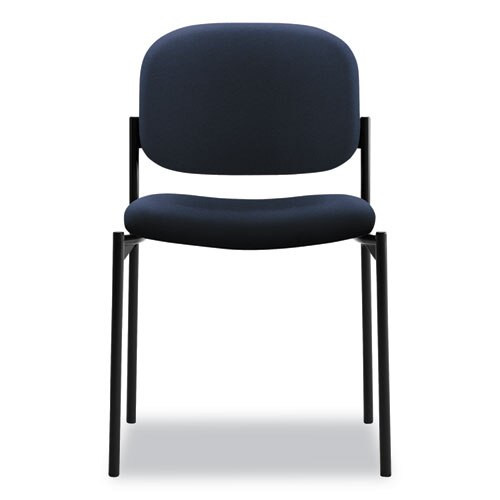 Vl606 Stacking Guest Chair Without Arms, Navy Seat/navy Back, Black Base Vl606 Stacking Guest Chair Without Arms, Navy Seat/navy Back, Black Base