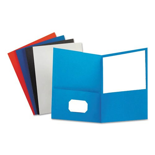 Leatherette Two Pocket Portfolio, 8 1/2" X 11", Assorted, 10/pk Leatherette Two Pocket Portfolio, 8 1/2" X 11", Assorted, 10/pk