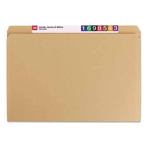 Heavyweight Kraft File Folders, Straight Tab, Legal Size, 11 Pt. Kraft, 100/box