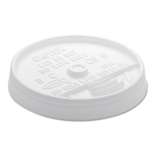 Sip Thru Lids For 10, 12 Oz Foam Cups, Plastic, White, 1000/carton Sip Thru Lids For 10, 12 Oz Foam Cups, Plastic, White, 1000/carton