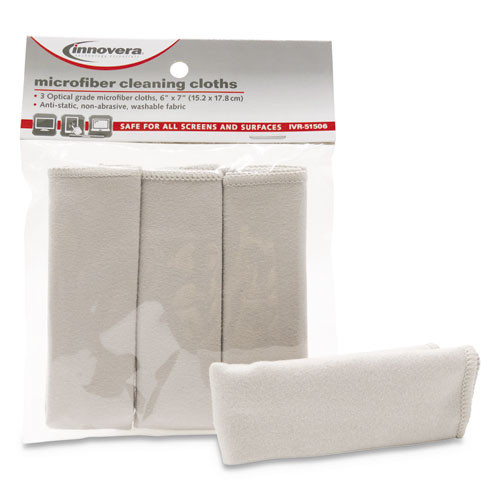 Microfiber Cleaning Cloths, 6" X 7", Gray, 3/pack Microfiber Cleaning Cloths, 6" X 7", Gray, 3/pack