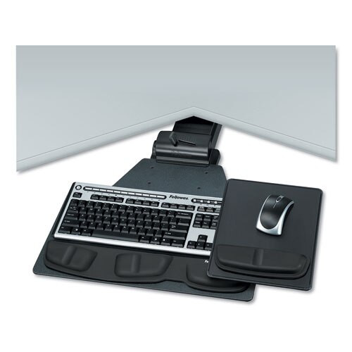 Professional Corner Executive Keyboard Tray, 19w X 14.75d, Black Professional Corner Executive Keyboard Tray, 19w X 14.75d, Black