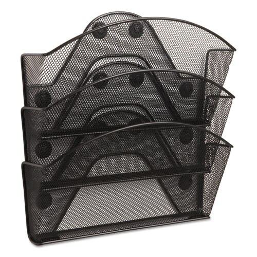 Onyx Magnetic Mesh Panel Accessories, 3 File Pocket, 13 X 4 1/3 X 13 1/2. Black Onyx Magnetic Mesh Panel Accessories, 3 File Pocket, 13 X 4 1/3 X 13 1/2. Black