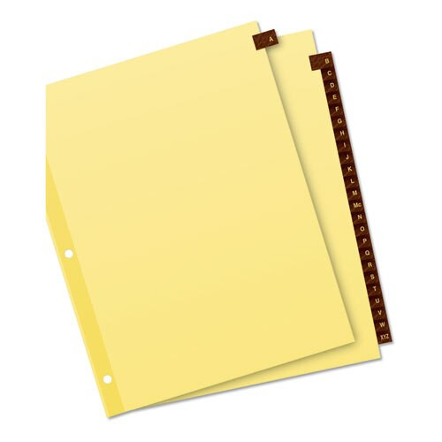 Preprinted Red Leather Tab Dividers W/clear Reinforced Edge, 12-tab, Ltr