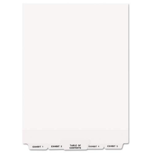 Preprinted Legal Exhibit Bottom Tab Index Dividers, Avery Style, 26-tab, Exhibit 1 To Exhibit 25, 11 X 8.5, White, 1 Set Preprinted Legal Exhibit Bottom Tab Index Dividers, Avery Style, 26-tab, Exhibit 1 To Exhibit 25, 11 X 8.5, White, 1 Set