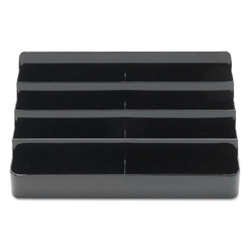 8-tier Recycled Business Card Holder, 400 Card Cap, 7 7/8 X 3 7/8 X 3 3/8, Black 8-tier Recycled Business Card Holder, 400 Card Cap, 7 7/8 X 3 7/8 X 3 3/8, Black