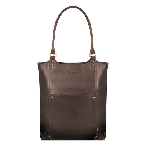 Executive Leather/poly Bucket Tote, 16", 15 1/2" X 4 3/4" X 17 1/4", Espresso Executive Leather/poly Bucket Tote, 16", 15 1/2" X 4 3/4" X 17 1/4", Espresso