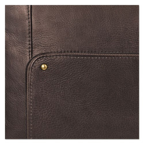 Executive Leather/poly Bucket Tote, 16", 15 1/2" X 4 3/4" X 17 1/4", Espresso Executive Leather/poly Bucket Tote, 16", 15 1/2" X 4 3/4" X 17 1/4", Espresso