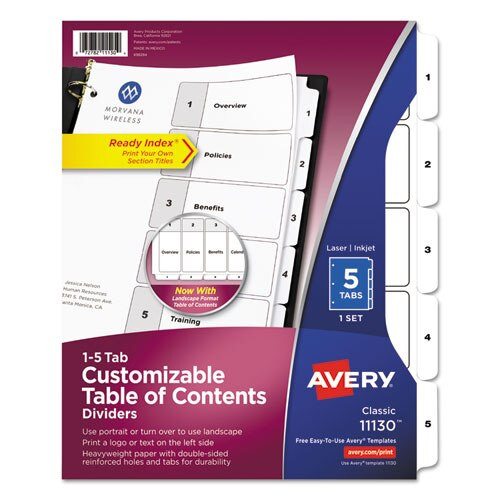 Customizable Toc Ready Index Black And White Dividers, 26-tab, Letter Customizable Toc Ready Index Black And White Dividers, 26-tab, Letter