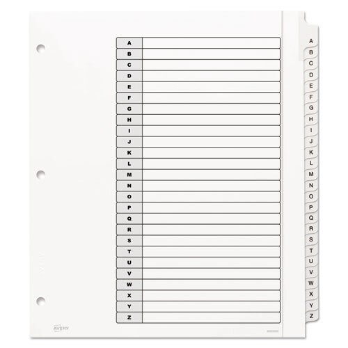 Customizable Toc Ready Index Black And White Dividers, 26-tab, Letter Customizable Toc Ready Index Black And White Dividers, 26-tab, Letter