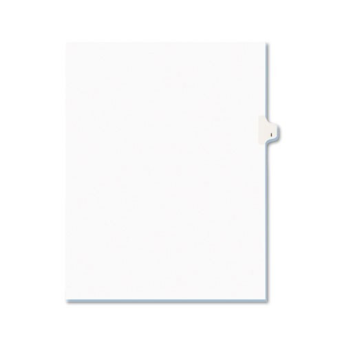 Preprinted Legal Exhibit Side Tab Index Dividers, Avery Style, 26-tab, I, 11 X 8.5, White, 25/pack Preprinted Legal Exhibit Side Tab Index Dividers, Avery Style, 26-tab, I, 11 X 8.5, White, 25/pack