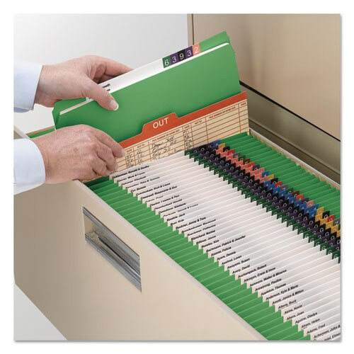 Reinforced Top Tab Colored File Folders, Straight Tab, Legal Size, Green, 100/box Reinforced Top Tab Colored File Folders, Straight Tab, Legal Size, Green, 100/box