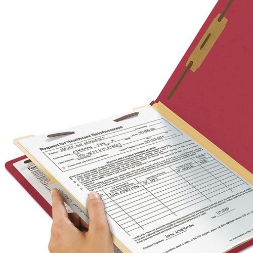 Colored Top Tab Classification Folders, 1 Divider, Letter Size, Red, 10/box Colored Top Tab Classification Folders, 1 Divider, Letter Size, Red, 10/box