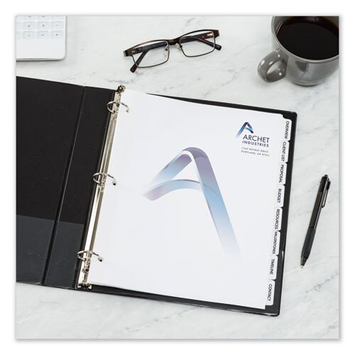 Customizable Print-on Dividers, 8-tab, Letter, 25 Sets Customizable Print-on Dividers, 8-tab, Letter, 25 Sets