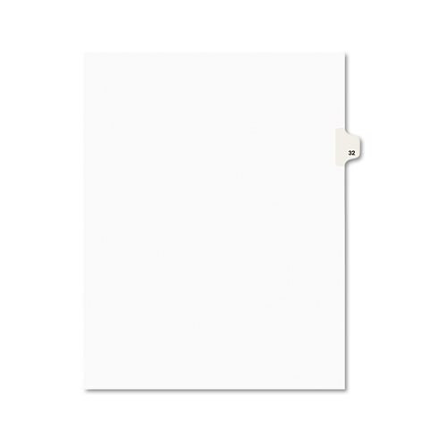 Preprinted Legal Exhibit Side Tab Index Dividers, Avery Style, 10-tab, 32, 11 X 8.5, White, 25/pack Preprinted Legal Exhibit Side Tab Index Dividers, Avery Style, 10-tab, 32, 11 X 8.5, White, 25/pack