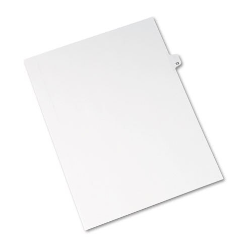 Preprinted Legal Exhibit Side Tab Index Dividers, Avery Style, 10-tab, 32, 11 X 8.5, White, 25/pack Preprinted Legal Exhibit Side Tab Index Dividers, Avery Style, 10-tab, 32, 11 X 8.5, White, 25/pack