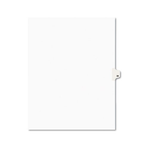 Preprinted Legal Exhibit Side Tab Index Dividers, Avery Style, 10-tab, 38, 11 X 8.5, White, 25/pack Preprinted Legal Exhibit Side Tab Index Dividers, Avery Style, 10-tab, 38, 11 X 8.5, White, 25/pack