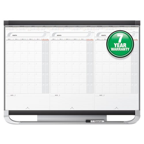 Prestige 2 Total Erase 3-month Calendar Board, 36 X 24, White, Graphite Frame Prestige 2 Total Erase 3-month Calendar Board, 36 X 24, White, Graphite Frame