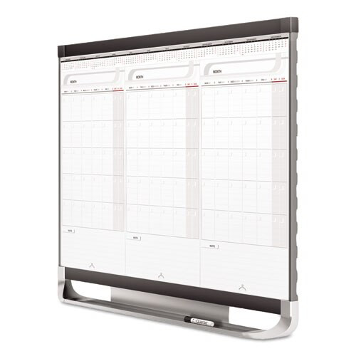 Prestige 2 Total Erase 3-month Calendar Board, 36 X 24, White, Graphite Frame Prestige 2 Total Erase 3-month Calendar Board, 36 X 24, White, Graphite Frame