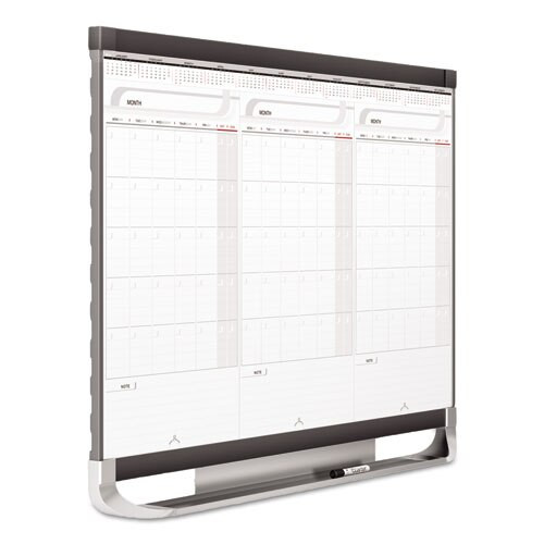 Prestige 2 Total Erase 3-month Calendar Board, 36 X 24, White, Graphite Frame Prestige 2 Total Erase 3-month Calendar Board, 36 X 24, White, Graphite Frame