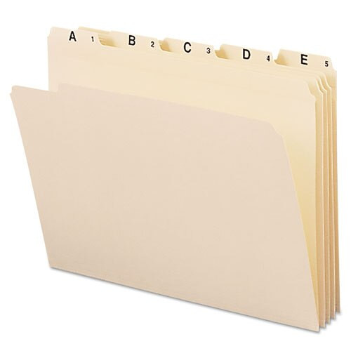 Indexed File Folder Sets, 1/5-cut Tabs, A-z, Letter Size, Manila, 25/set Indexed File Folder Sets, 1/5-cut Tabs, A-z, Letter Size, Manila, 25/set