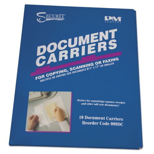 Document Carrier For Copying, Scanning, Faxing, 8 1/2" X 11", Clear, 10/pack Document Carrier For Copying, Scanning, Faxing, 8 1/2" X 11", Clear, 10/pack