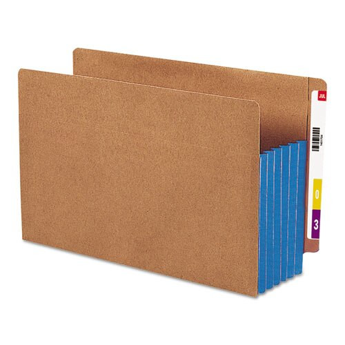Redrope Drop-front End Tab File Pockets W/ Fully Lined Colored Gussets, 5.25" Expansion, Legal Size, Redrope/blue, 10/box Redrope Drop-front End Tab File Pockets W/ Fully Lined Colored Gussets, 5.25" Expansion, Legal Size, Redrope/blue, 10/box