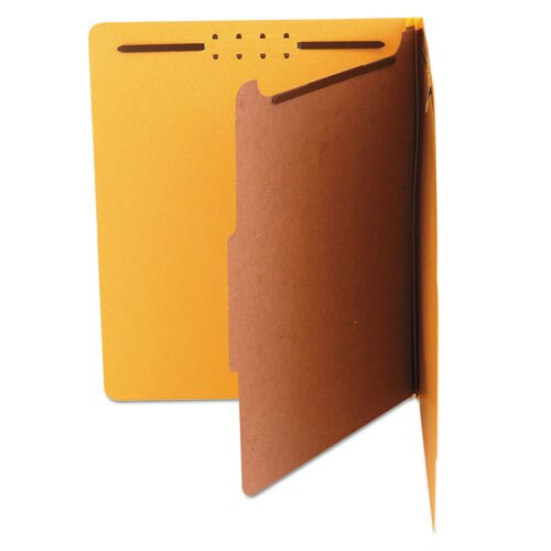 Bright Colored Pressboard Classification Folders, 1 Divider, Letter Size, Yellow, 10/box Bright Colored Pressboard Classification Folders, 1 Divider, Letter Size, Yellow, 10/box