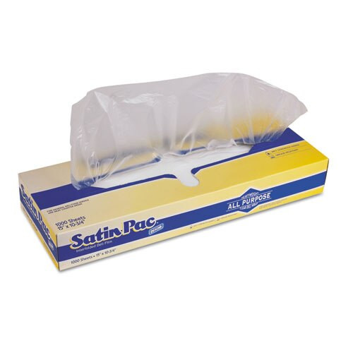 Satin-pac High Density Polyethylene Deli Film Sheets, 10x10 3/4, Clear, 1000/pk Satin-pac High Density Polyethylene Deli Film Sheets, 10x10 3/4, Clear, 1000/pk
