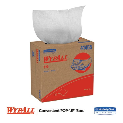 X70 Cloths, Pop-up Box, 9 1/10 X 16 4/5, White, 100/box, 10 Boxes/carton X70 Cloths, Pop-up Box, 9 1/10 X 16 4/5, White, 100/box, 10 Boxes/carton