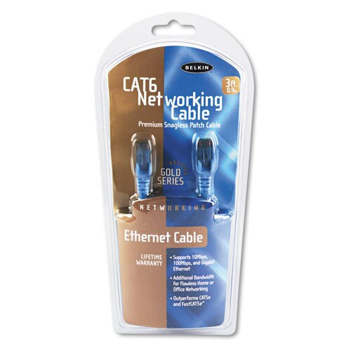 High Performance Cat6 Utp Patch Cable, 3 Ft., Black High Performance Cat6 Utp Patch Cable, 3 Ft., Black