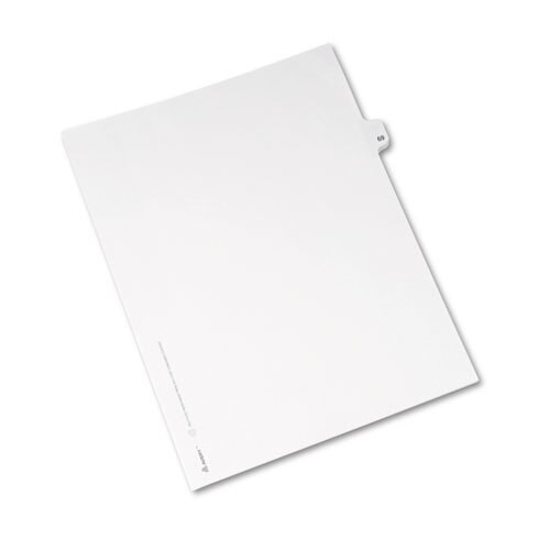 Preprinted Legal Exhibit Side Tab Index Dividers, Avery Style, 10-tab, 69, 11 X 8.5, White, 25/pack Preprinted Legal Exhibit Side Tab Index Dividers, Avery Style, 10-tab, 69, 11 X 8.5, White, 25/pack