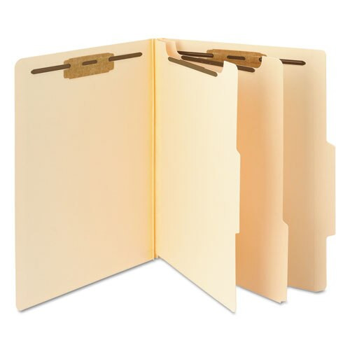 Manila Four- And Six-section Top Tab Classification Folders, 2 Dividers, Letter Size, Manila, 10/box Manila Four- And Six-section Top Tab Classification Folders, 2 Dividers, Letter Size, Manila, 10/box