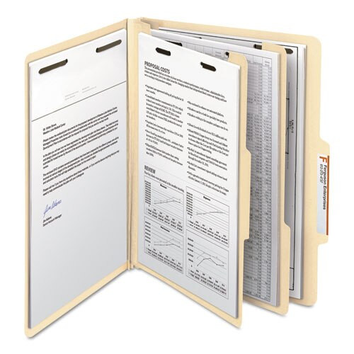 Manila Four- And Six-section Top Tab Classification Folders, 2 Dividers, Letter Size, Manila, 10/box Manila Four- And Six-section Top Tab Classification Folders, 2 Dividers, Letter Size, Manila, 10/box