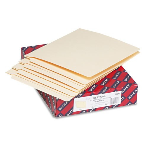 Shelf-master Heavyweight Manila End Tab Folders, Straight Tab, Letter Size, 50/box Shelf-master Heavyweight Manila End Tab Folders, Straight Tab, Letter Size, 50/box