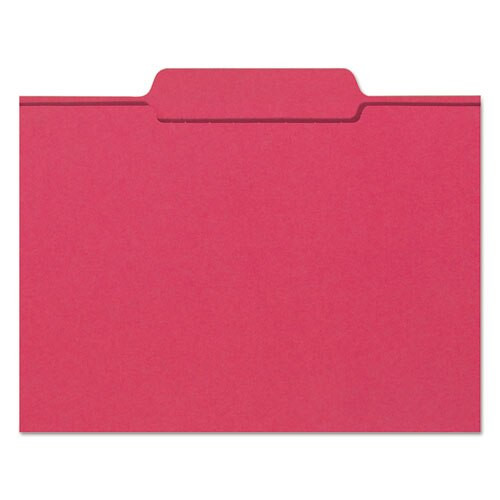 Colored File Folders, 1/3-cut Tabs, Letter Size, Red, 100/box Colored File Folders, 1/3-cut Tabs, Letter Size, Red, 100/box
